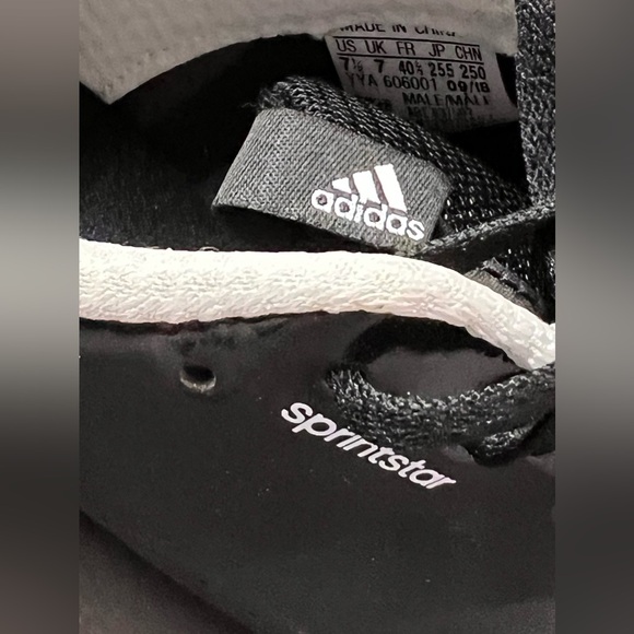 NWT Adidas SPRINTSTAR Track RUNNING Shoes MEN 7.5 Black - Picture 7 of 11